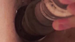 Asian cutie toys his tight ass and tugs his pierced cock