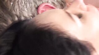 Pretty babe fucked and fed with cum by senior