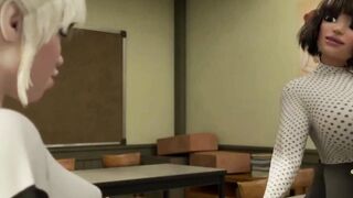 H0RSE Cock FUTA Fucks SHEMALE Teacher 3D