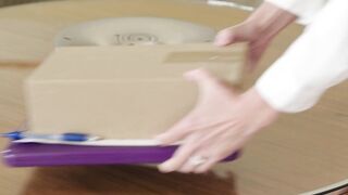 Curvy MILF ass fuck by the delivery boy