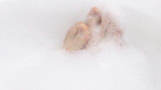 Perverted feet lovers have foreplay in tub and ass fuck