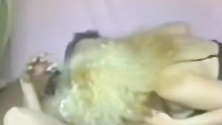 Handsome vintage chick is eager to ride a dick like crazy