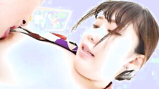 Yuuka Kamakura sucks a cock toying her snatch