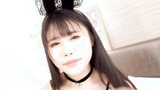 beauty bunny Kei Muto came to suck our dick today