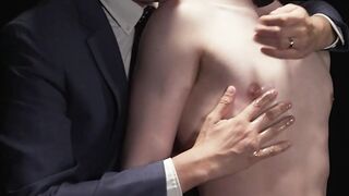 Petite bottom twink moans from pleasure during bareback