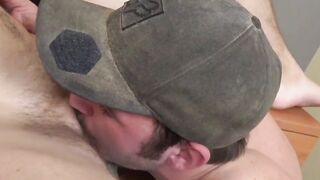 Female to male dicked down after long sloppy oral foreplay