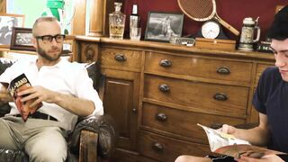 Skinny youngster cums while barebacked by stepdaddy