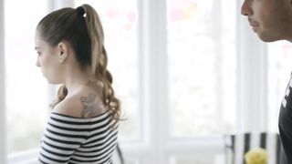 Beauty with a police record fucks to keep her secret