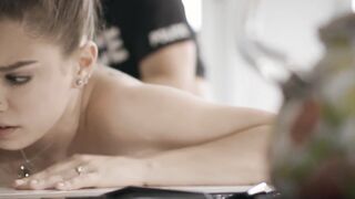 Beauty with a police record fucks to keep her secret