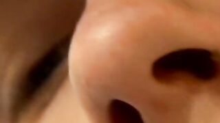 Blonde twink Casey Wood jerks off his dong while smoking