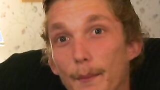 Aspiring rockstar passionately masturbates until cumming
