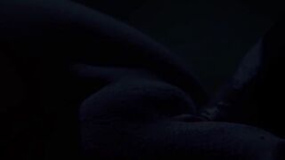 Sensual babe fucked and spunked in the moonlight