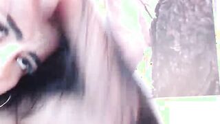 Amateur squirter with toy up her ass on webcam