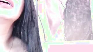 Amateur squirter with toy up her ass on webcam