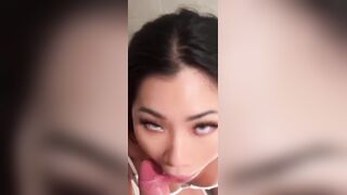 Curvy Asian Sucking American Dick