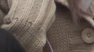 Japanese babe secretly taped pussy playing in underwear