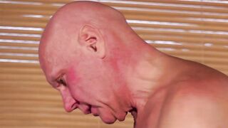 Cute blonde takes an old man cock inside her young pussy