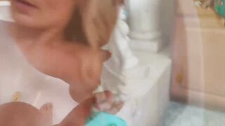 Lovely MILF stepmom Mandy Rhea swallows stepson hard dick