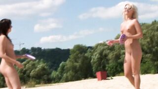 This gorgeous nudist is completely nude