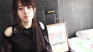 Mao Haneda is a pregnant twenty year old with gigantic brown nipples to suck