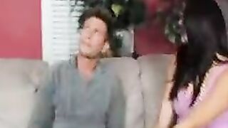 Holly Michaels fucking into the couch with her tattoos