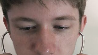 Inked doctor makes young stepson cum hard after breeding