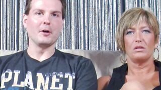 First time german wifey Alexandra Hansen sharing mmf at three-way casting