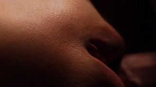 Sinful babe moans passionately while fucked by lover