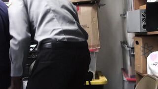 Young perp punished and raw fucked by big cocked black guard