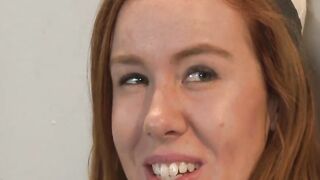 Nasty little ginger whore loves riding fat juicy pecker
