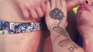 Eager Nic Sahara rides Vincent OReilly bigdick outdoors