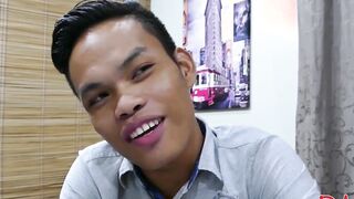 Twink accountant working on the cock of his boss