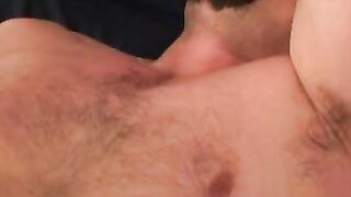 Experienced mature guy strokes his dick and cums solo