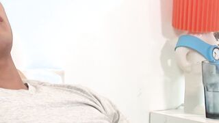 Chubby doctor daddy sits on raw twink cock and rides it hard