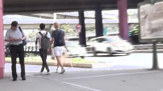 Young Latino sprays cum while riding big bare cock