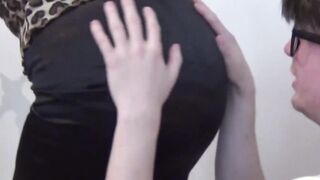 Redhead hottie gives oral to fake producers thick dick