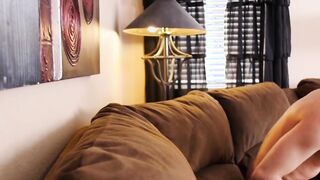 Platinum haired young guy Daniel Hausser masturbating solo