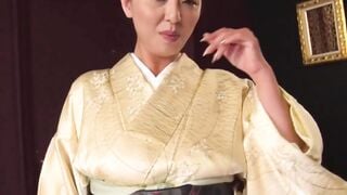 Reiko Kobayakawa and Akari Asagiri plus friend kimono sex party
