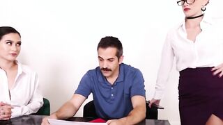 Busty private detectives riding clients hard dick