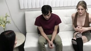 Fiona shares bfs cock with busty milf doctor