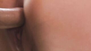 Petite brunette Alyssa Reece rimmed and doggystyle fucked