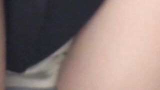 Unaware Japanese schoolgirls show panties to voyeur