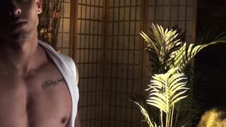 Sexy newbie sprays warm cum after hot solo masturbation