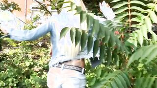 Real Outside Fellatio Date with german thin blonde Street Skank