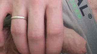 Young dude loves jerking his friend and his wide hairy cock