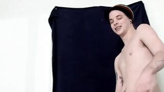 Young straight deviants wank off their cocks and cum