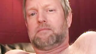 Horny mature dude loves playing with asshole while wanking