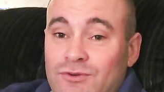 Beefed up homosexual jacks off alone and sprays big load