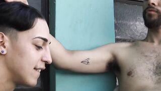 Young Latino tastes dick first time ever in threesome