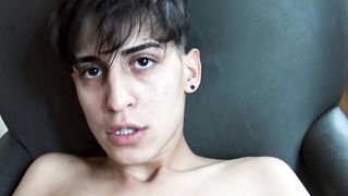 Barely legal Latino twink takes on massive POV cock